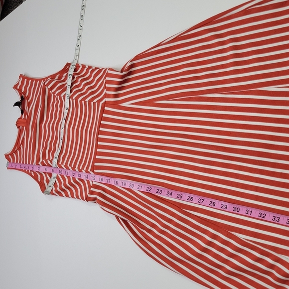 Banana Republic Red and White Striped Sleeveless Dress SZ 0 - Picture 4 of 10